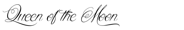 Queen of the Moon font preview